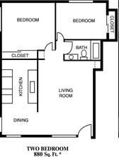 2x1 - 2 Bedroom, 1 Bath 098203 floor plan